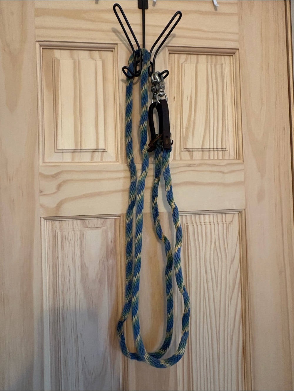 Braided Blue/ Yellow/ Green Rope Reins